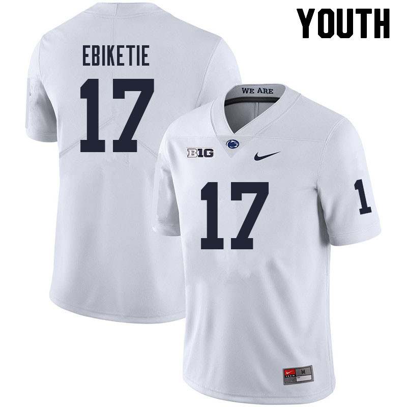 NCAA Nike Youth Penn State Nittany Lions Arnold Ebiketie #17 College Football Authentic White Stitched Jersey SNI1098YM